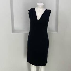 LAVIA Sleeveless  Wool Blend Sheath Dress Black Size IT 46